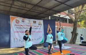 जिल्हास्तरीय सूर्यनमस्कार प्रशिक्षण व योगसाधना शिबीर उत्साहात संपन्न